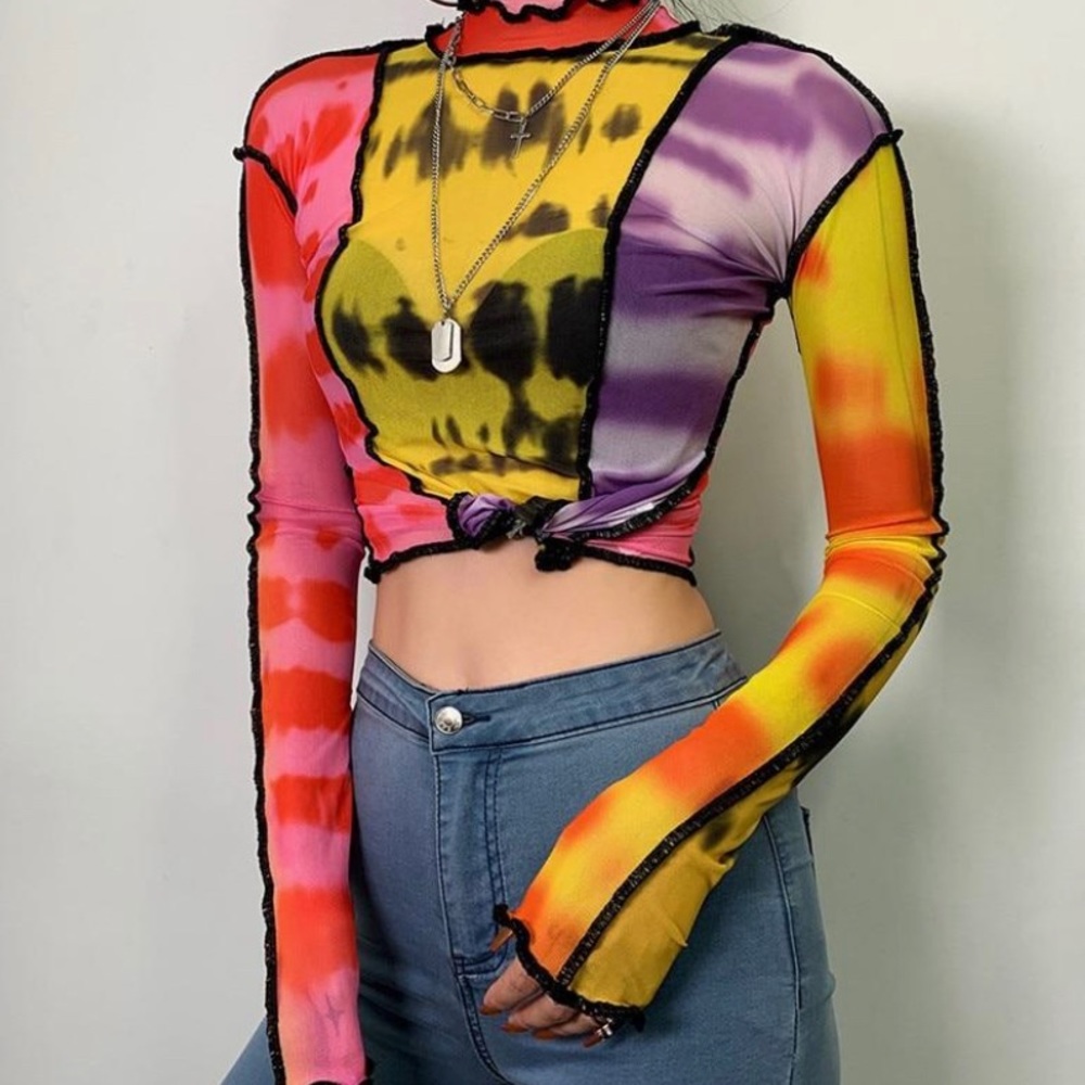 Multi Color Mesh Top - Picture 4 of 4